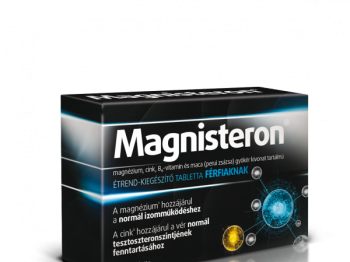 Magnisteron magnézium, cink, B6-vitamin és maca (perui zsázsa) gyökér kivonat tartalmú étrend-kiegészítő tabletta férfiaknak, 30 db