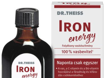 Dr. Theiss IRON energy 250 ml Folyékony étrend-kiegészítő vassal és vitaminokkal, édesítőszerrel