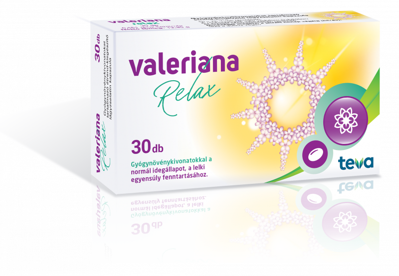 Valeriana Relax gyógynövénykivonatokat tartalmazó étrend-kiegészítő lágyzselatin kapszula 30x