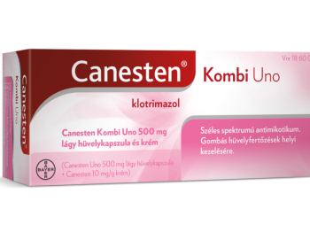 Canesten Kombi Uno 500 mg lágy hüvelykapszula és krém  (1db 500 mg  lhk. + 20 g krém)