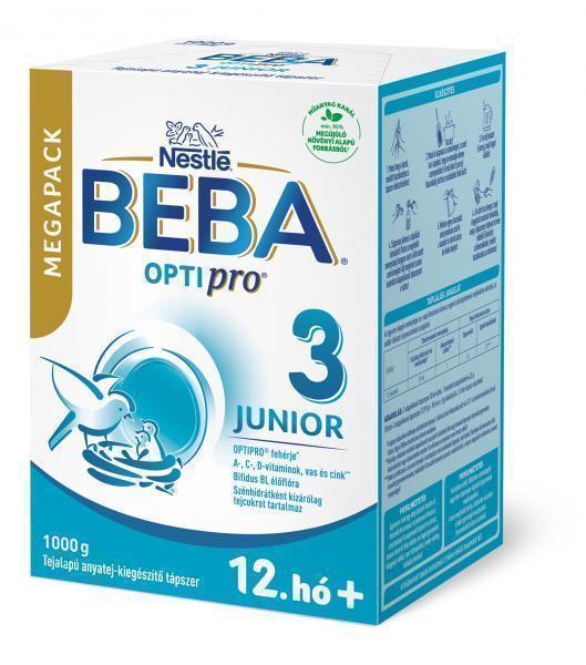 BEBA OPTIpro 3 Junior tejalapú anyatej-kiegészítő tápszer 12.hó+ 1000 g