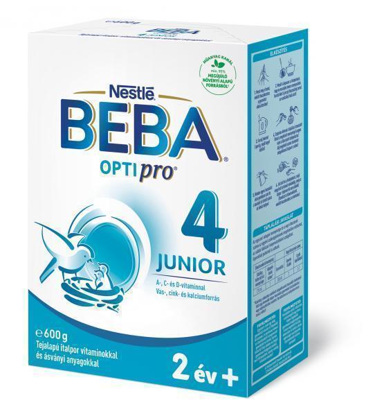 BEBA Optipro 4 Junior tejalapú italpor vitaminokkal és ásványi anyagokkal 2év+ 600 g