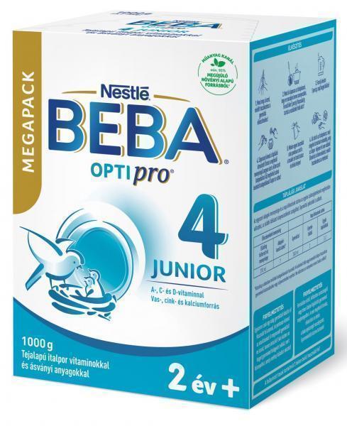 BEBA Optipro 4 Junior tejalapú italpor vitaminokkal és ásványi anyagokkal 2 év+ 1000 g